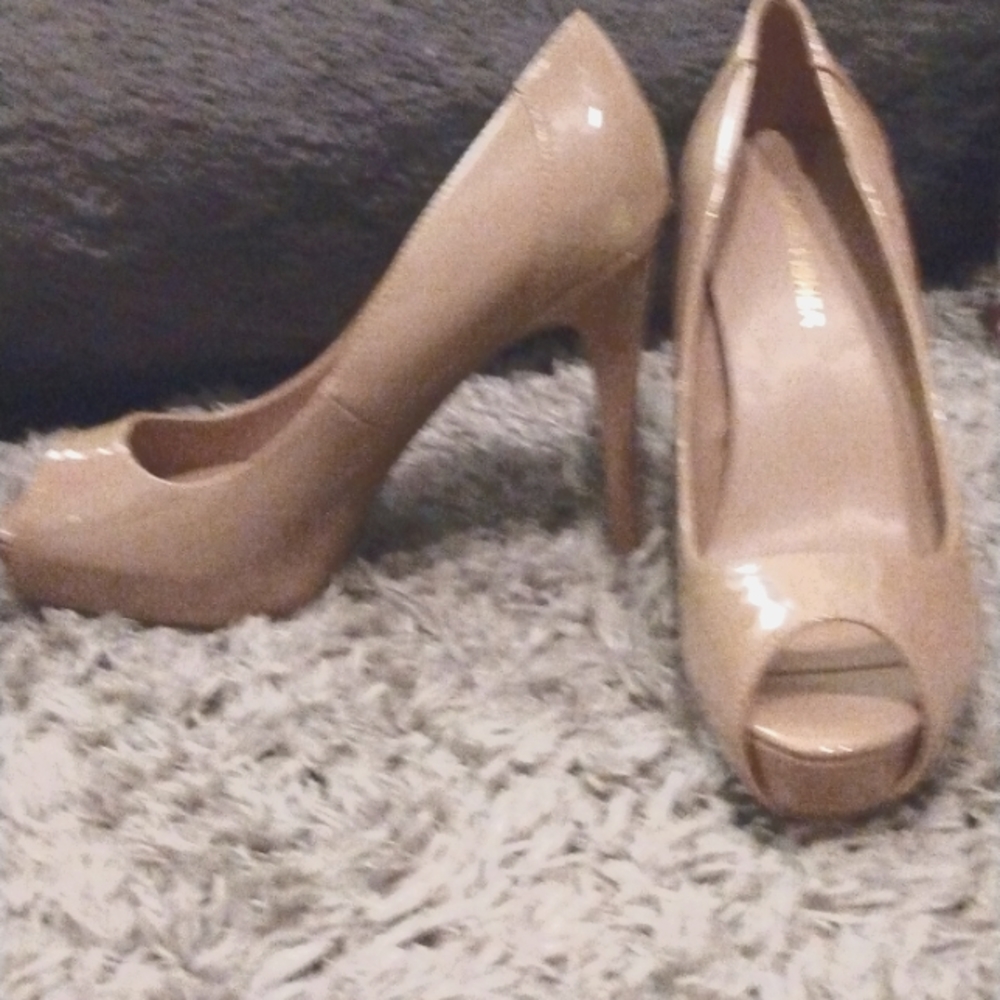 Marc Fisher Nude Stilettos (open toe)